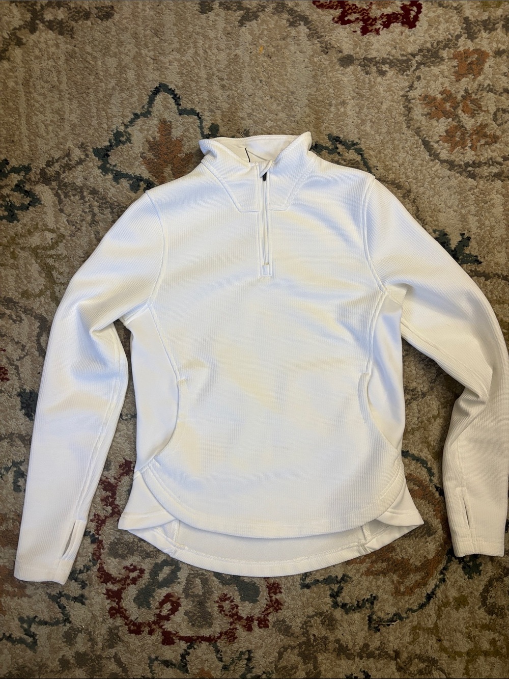 Spyder White Half-Zip Mock Neck Pullover
